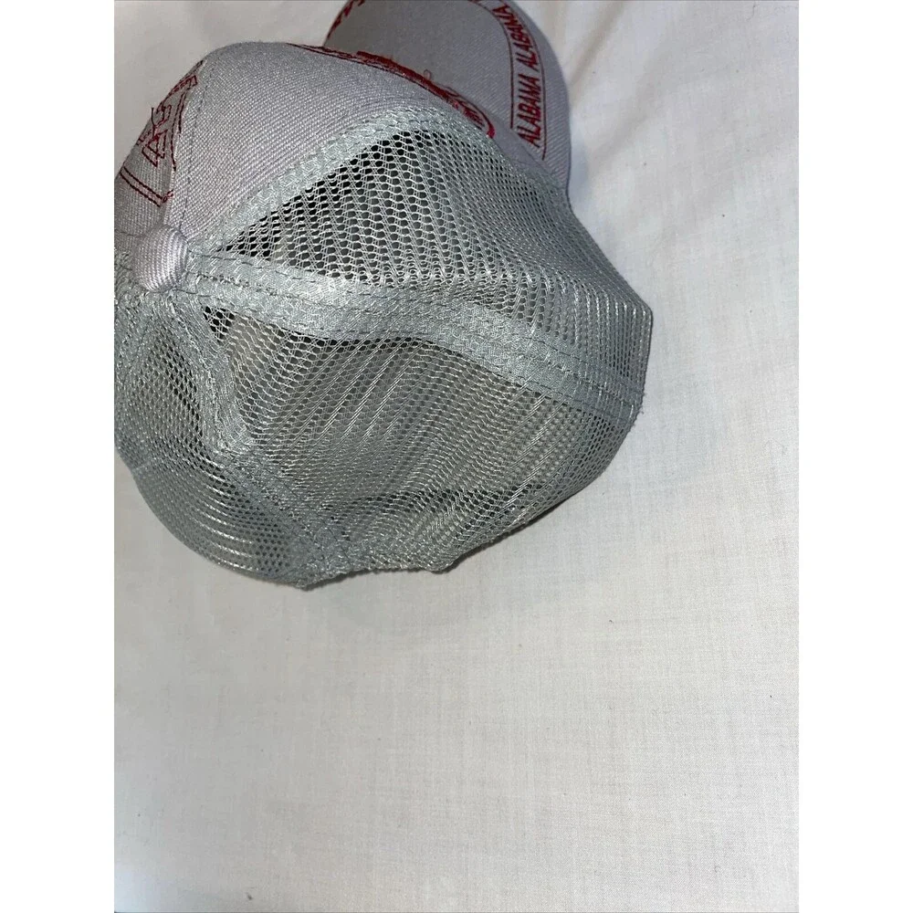 Unbranded Alabama Baseball Cap Unisex One Size Gray Red Adjustable Mesh Back
